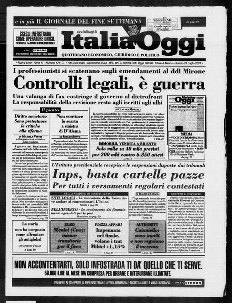 Italia oggi : quotidiano di economia finanza e politica